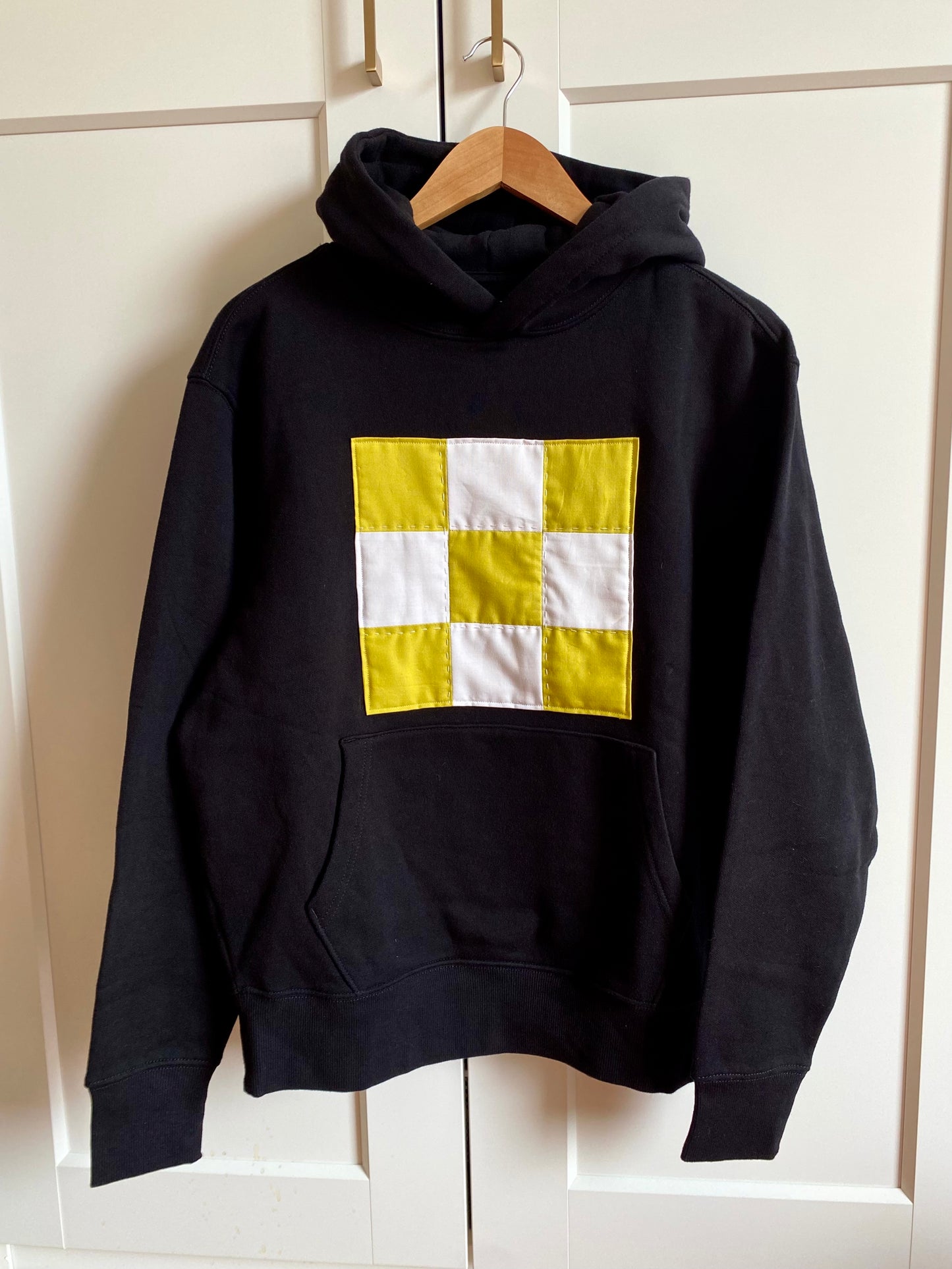 Chartreuse & White Check / Hoodie