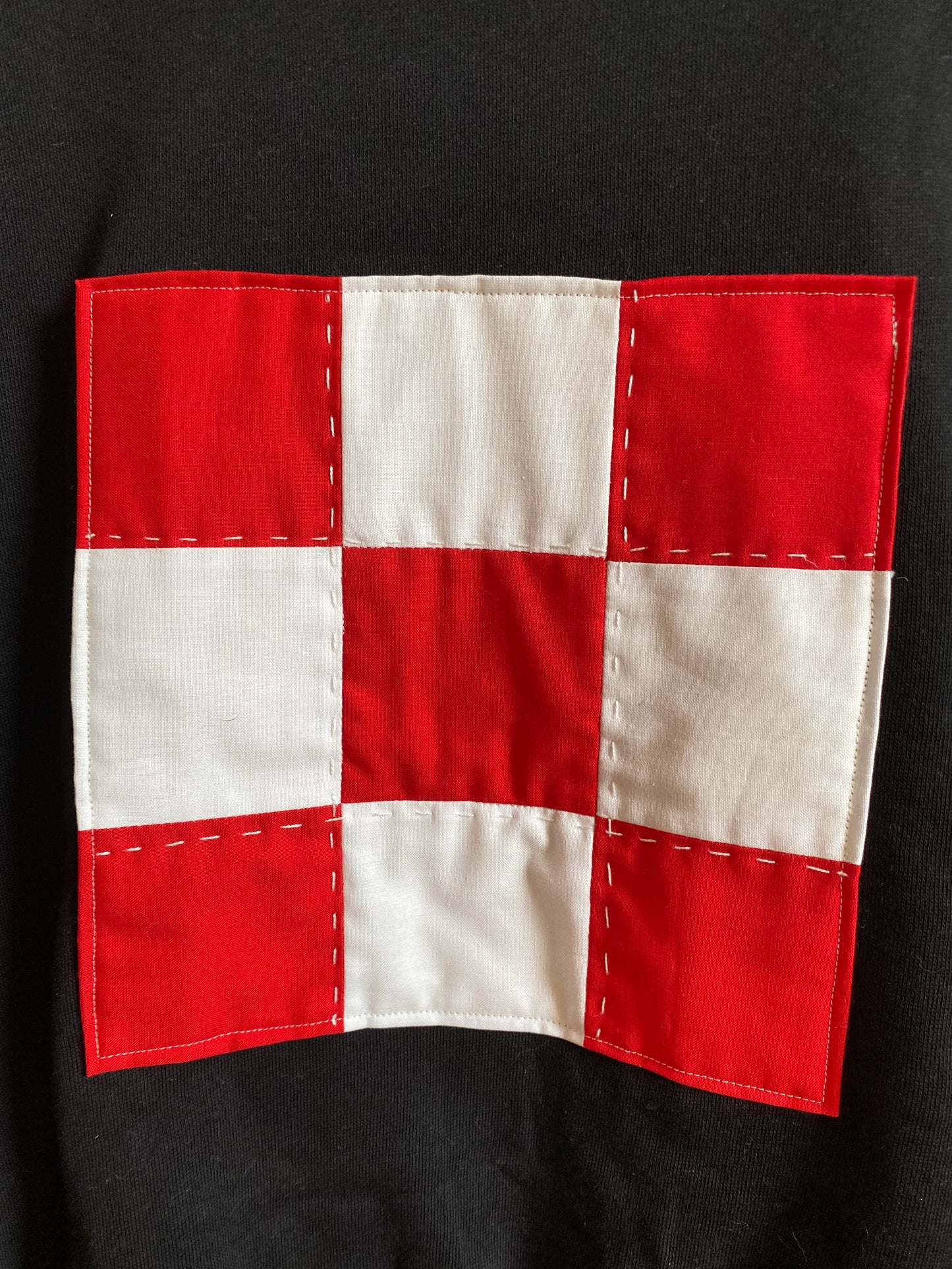 Red & White Check / Cropped Sweatshirt