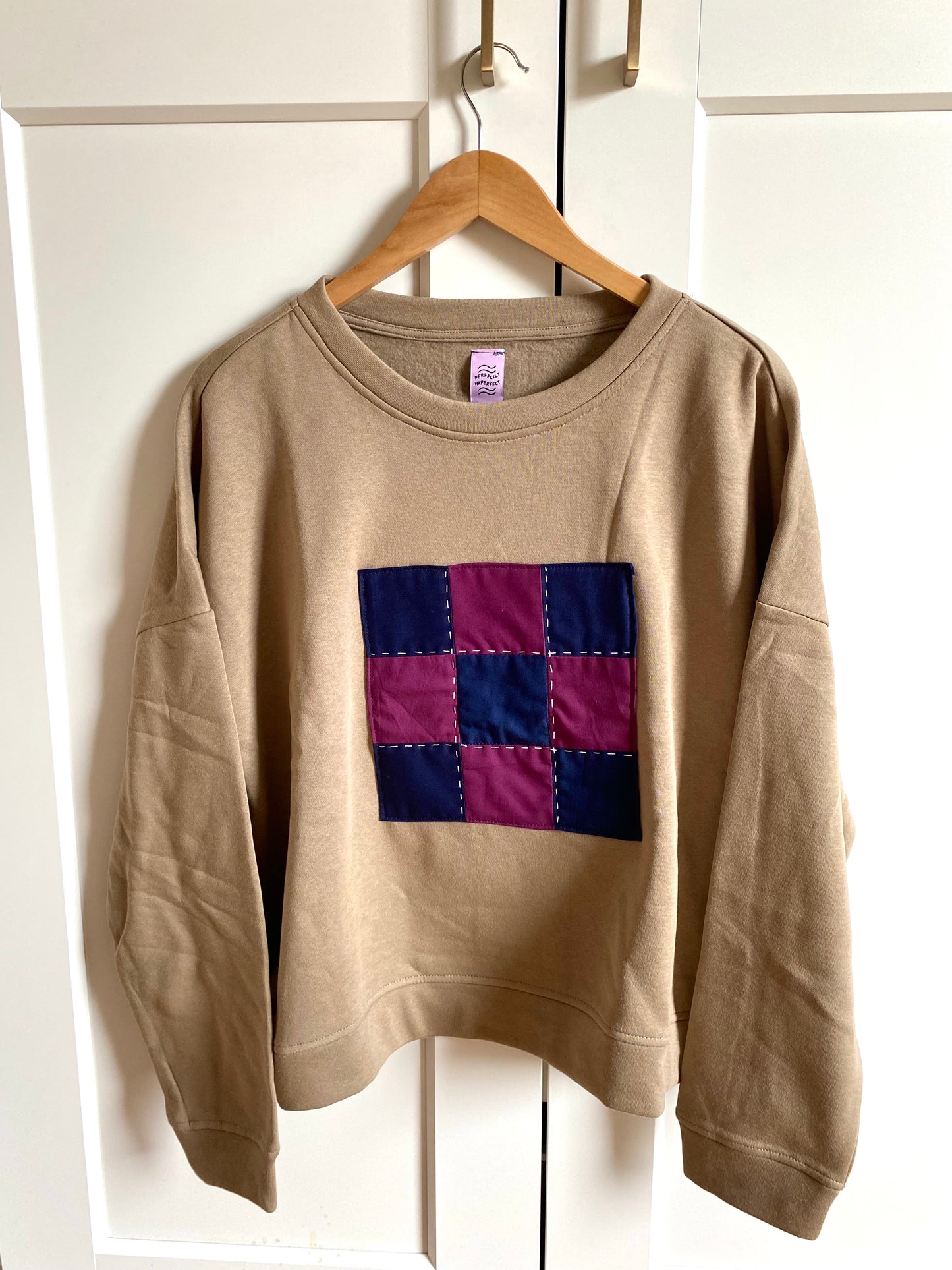 Navy & Purple Check / Sweatshirt