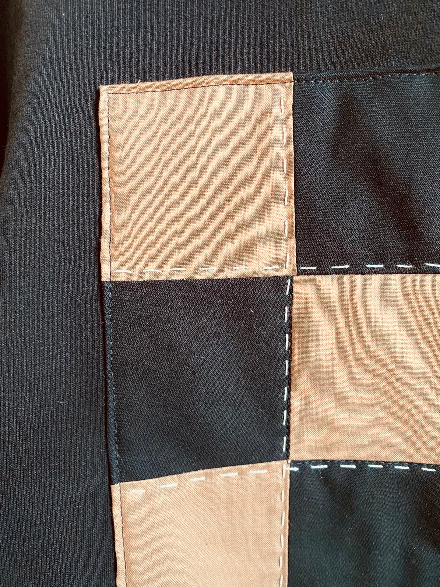 Brown & Black Check / Cropped Hoodie