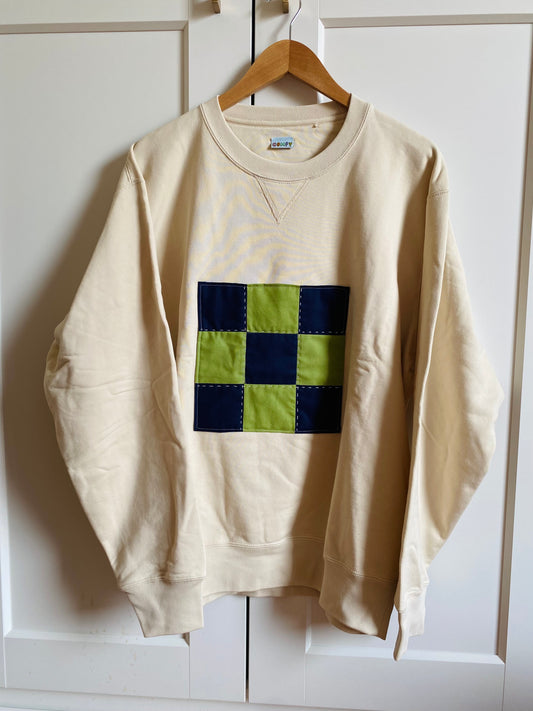 Navy & Green Check / Sweatshirt